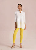 Lemon Yellow - Cotton Stretch Ankle Length Leggings